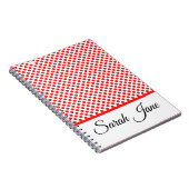 Carnet Pois rouge classique monogrammed (Côté Droit)