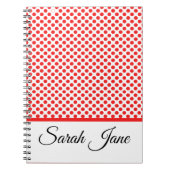 Carnet Pois rouge classique monogrammed (Devant)