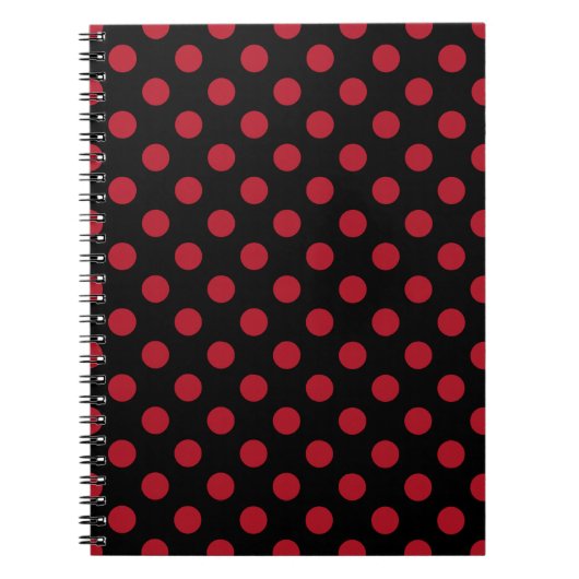 Carnet Pois rouge et noir (Devant)