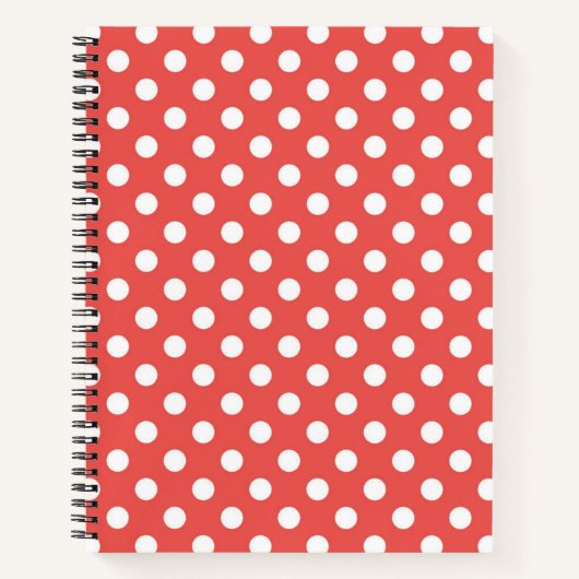 Carnet Pois rouges et blancs (Devant)