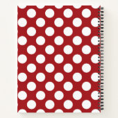 Carnet Pois rouges, Motif à points polka, points, pointil (Dos)
