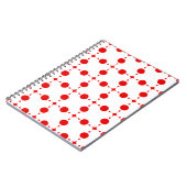 Carnet Pois rouges, Motif à points polka, points, pointil (Côté gauche)