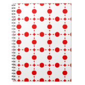 Carnet Pois rouges, Motif à points polka, points, pointil (Devant)