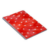 Carnet Pois rouges motifs imperméables (Côté Droit)