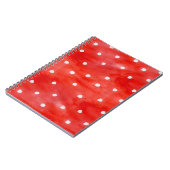 Carnet Pois rouges motifs imperméables (Côté gauche)
