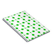 Carnet Pois verts, Motif à points Polka, points, pointill (Côté Droit)