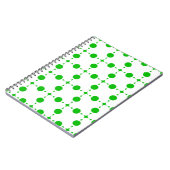 Carnet Pois verts, Motif à points Polka, points, pointill (Côté gauche)