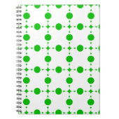 Carnet Pois verts, Motif à points Polka, points, pointill (Devant)