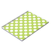 Carnet Pois verts, Motif à points Polka, points, pointill (Côté gauche)