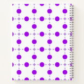 Carnet Pois violets, Motif à points Polka, points, pointi (Dos)