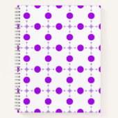Carnet Pois violets, Motif à points Polka, points, pointi (Devant)