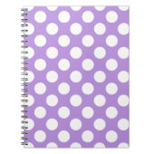 Carnet Pois violets, Motif à points Polka, points, pointi (Devant)