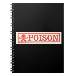 Carnet Poison 01 Étiquette apostolique crâne et os croisé