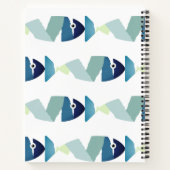 Carnet Poisson bleu de natation Abstraite (Dos)