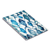 Carnet Poisson bleu et marine Océan | École de mer pour e (Côté Droit)