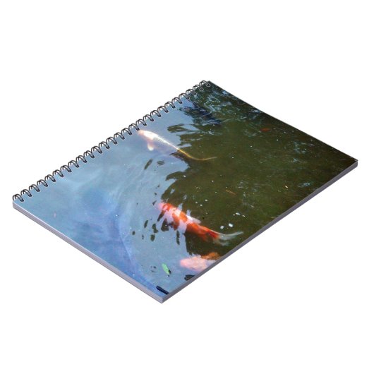 Carnet Poisson, carpes de Koi dans l'étang (Côté gauche)