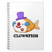 Carnet Poisson clownesque Funky Animal Poisson Pun (Devant)
