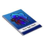 Carnet Poisson combattant de dessin animé / Poisson comba (Côté Droit)