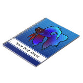 Carnet Poisson combattant de dessin animé / Poisson comba (Côté gauche)