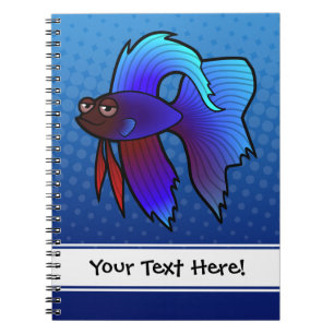 Carnet Poisson combattant de dessin animé / Poisson comba