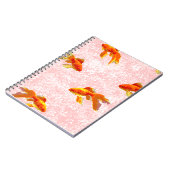 Carnet Poisson d'or rose motif (Côté gauche)