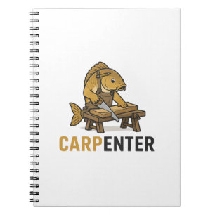 Carnet Poisson Drôle Charpentier Animal Jeu de Mots