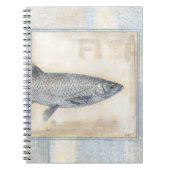 Carnet Poisson gris sur Arrière - plan beige (Devant)