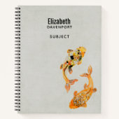 Carnet Poisson Koi Or élégant (Devant)