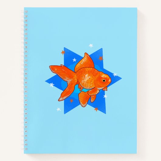 Carnet Poisson rouge avec des étoiles (Devant)
