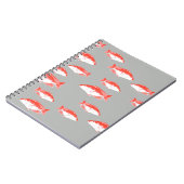 Carnet Poisson rouge et gris (Côté gauche)