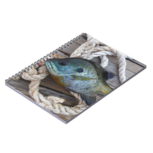 Carnet Poisson rouge sur quai et corde (Côté gauche)