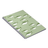 Carnet Poisson vert olive (Côté Droit)