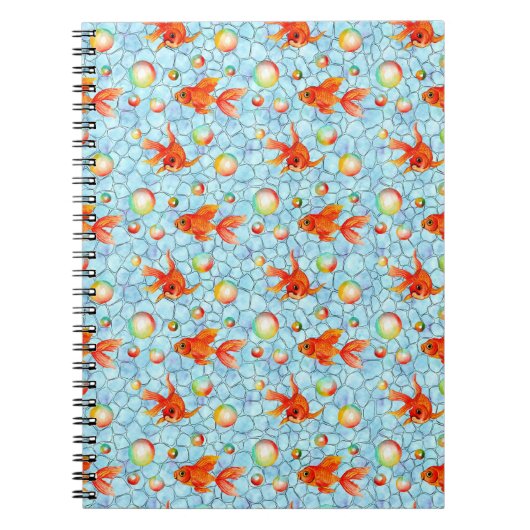 Carnet poissons dorés et bulles de savon (Devant)