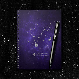 Carnet Poissons pourpres Zodiac Horoscope d'astrologie