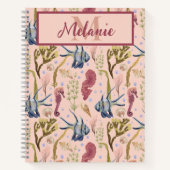 Carnet Poissons tropicaux Chevaux de mer Coques Plantes a (Devant)