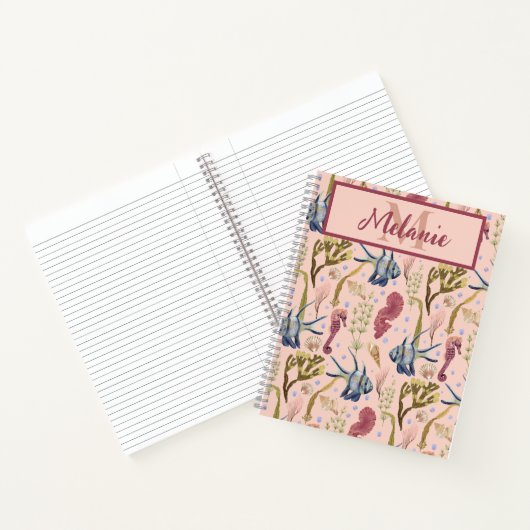 Carnet Poissons tropicaux Chevaux de mer Coques Plantes a (Intérieur)