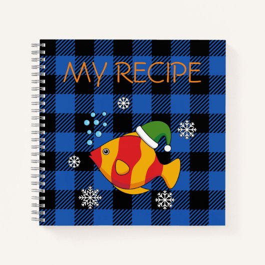 Carnet Poissons tropicaux sur le Motif de bison bleu | Aj (Devant)