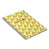 Carnet Poivrons Aquarelles Rouge Et Vert (Côté Droit)