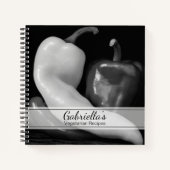 Carnet Poivrons noirs et blancs Recette végétarienne (Devant)
