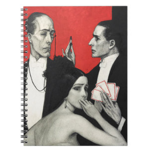 Carnet Poker Benda Art Mystère Noir Art Déco Vintage