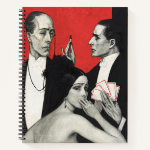 Carnet Poker Benda Art Mystère Noir Art Déco Vintage