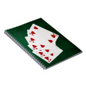 Carnet Poker Hands - Flush droit - Coeur (Côté Droit)