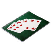 Carnet Poker Hands - Flush droit - Coeur (Côté gauche)