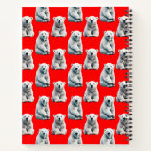 Carnet Polar Bear Pattern Design On Red (Dos)