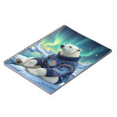 Carnet Polar Bear Sitting Under Northern Lights (Côté gauche)