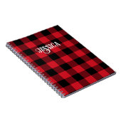 Carnet Police Cool Rouge et Noir à carreaux de Buffalo (Côté Droit)