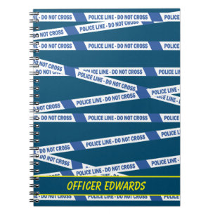 Carnet Police Officier Scène De Crime Ne Pas Traverser Bl