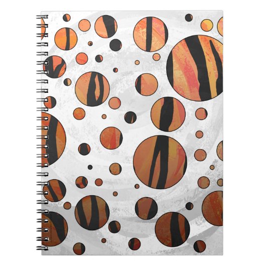 Carnet Polis Dot Tiger Hot orange et noir (Devant)