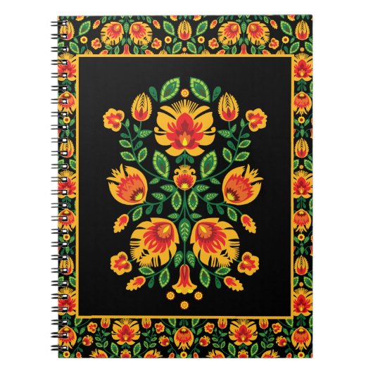 Carnet 💛 🧡 ❤️ Polish superbe Folk Wycinanki (Devant)