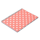 Carnet Polka blanche croise sur la pêche (Côté gauche)
